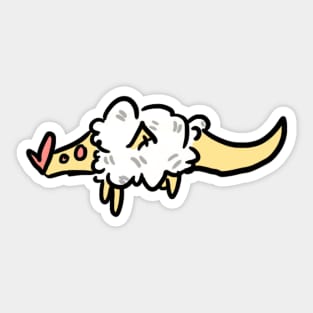 White Fluff Dragon :: Dragons and Dinosaurs Sticker